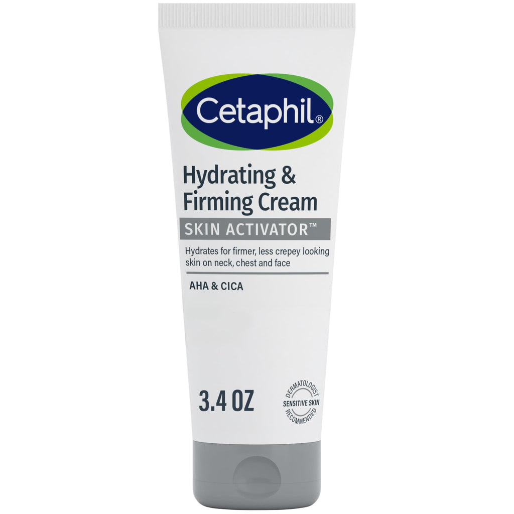 Cetaphil Skin Activator Hydrating & Firming Cream For Face, Neck & Chest 3.4 oz, Mandelic Acid (AHA) and Centella Asiatica (CICA) Cream - FENGGESTORE20