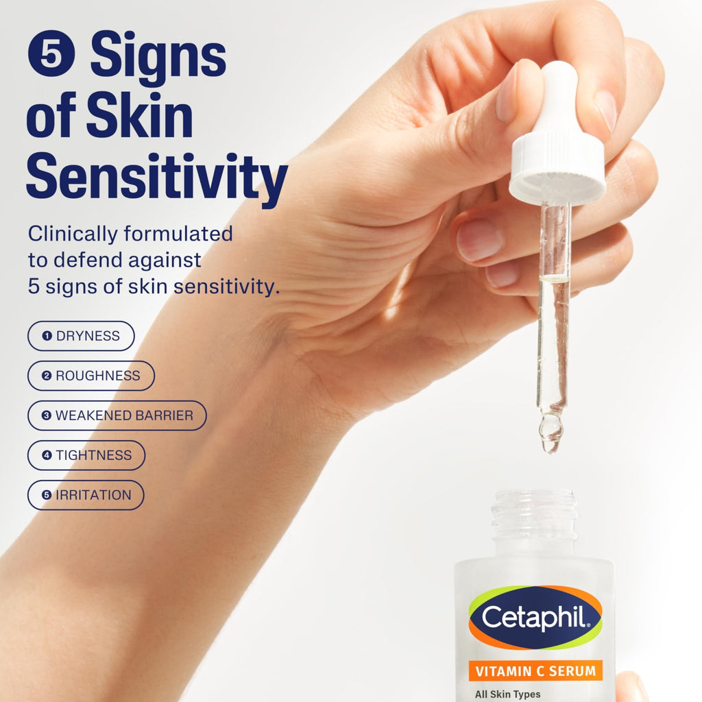 Cetaphil Vitamin C Serum, Visibly Reduces Look of Dark Spots and Hyperpigmentation, Formulated with Niacinamide - FENGGESTORE20