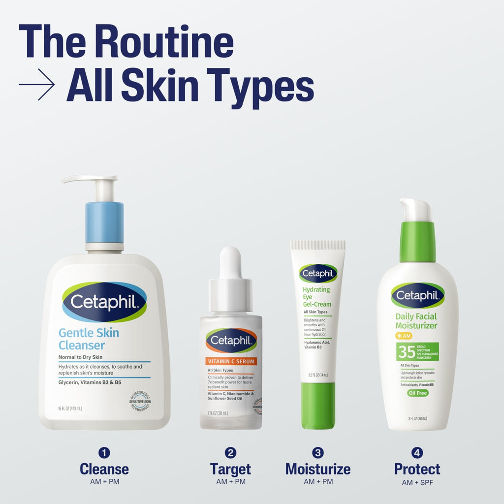 Cetaphil Vitamin C Serum, Visibly Reduces Look of Dark Spots and Hyperpigmentation, Formulated with Niacinamide - FENGGESTORE20