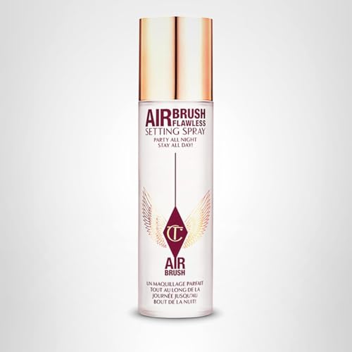 Charlotte Tilbury Airbrush Flawless Setting Spray - Ultra-Fine Hydrating Mist to Prime & Set Face Makeup For Up to 16Hr - Soothes, Blurs Pores & Calms Skin (100ml) - FENGGESTORE20