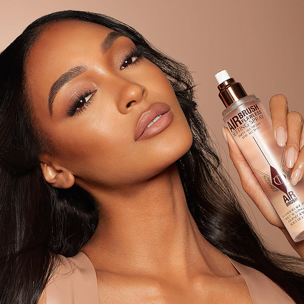 Charlotte Tilbury Airbrush Flawless Setting Spray - Ultra-Fine Hydrating Mist to Prime & Set Face Makeup For Up to 16Hr - Soothes, Blurs Pores & Calms Skin (100ml) - FENGGESTORE20