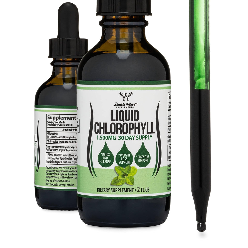 Chlorophyll Liquid Drops - for Digestion, Gut Health, Energy and Detox - Vegan Safe - FENGGESTORE20