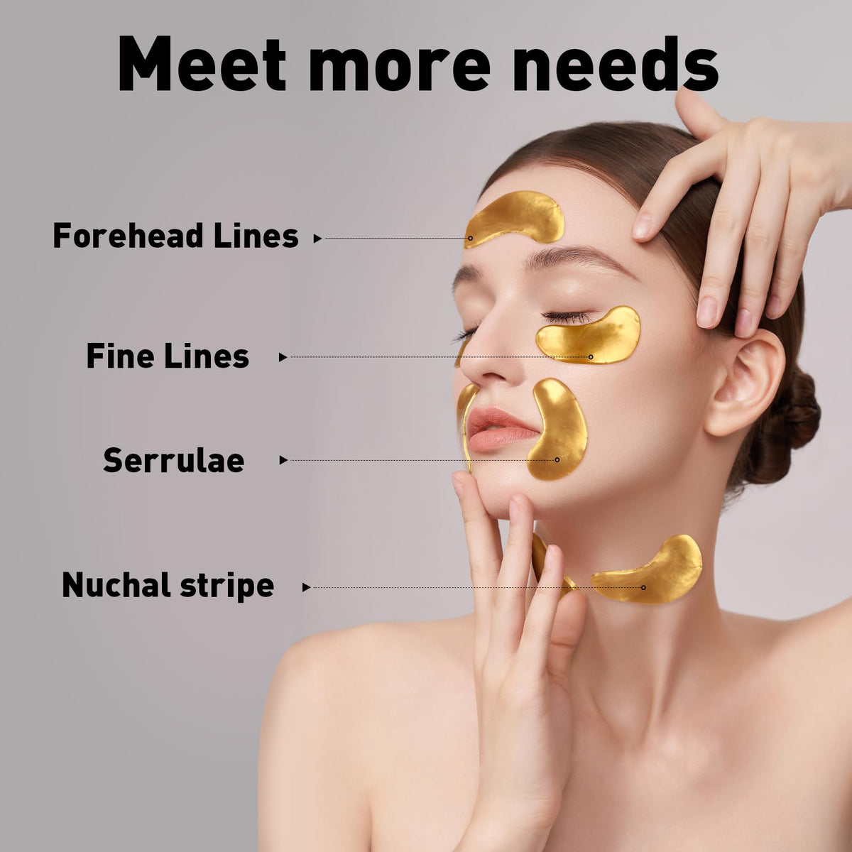 CHMI Under Eye Patches (50 Pairs) - 24K Gold Eye Patches for Puffy Eyes, Dark Circles, EyeBags and Wrinkles - FENGGESTORE20