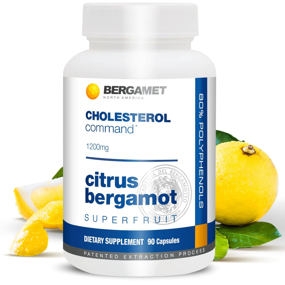 Cholesterol Command, Citrus Bergamot SuperFruit Supplement, 47% Bergamot Polyphenol Fraction (BPF) Patented Formula, - FENGGESTORE20