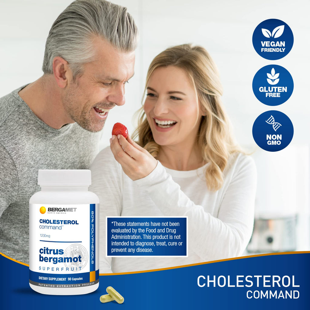 Cholesterol Command, Citrus Bergamot SuperFruit Supplement, 47% Bergamot Polyphenol Fraction (BPF) Patented Formula, - FENGGESTORE20