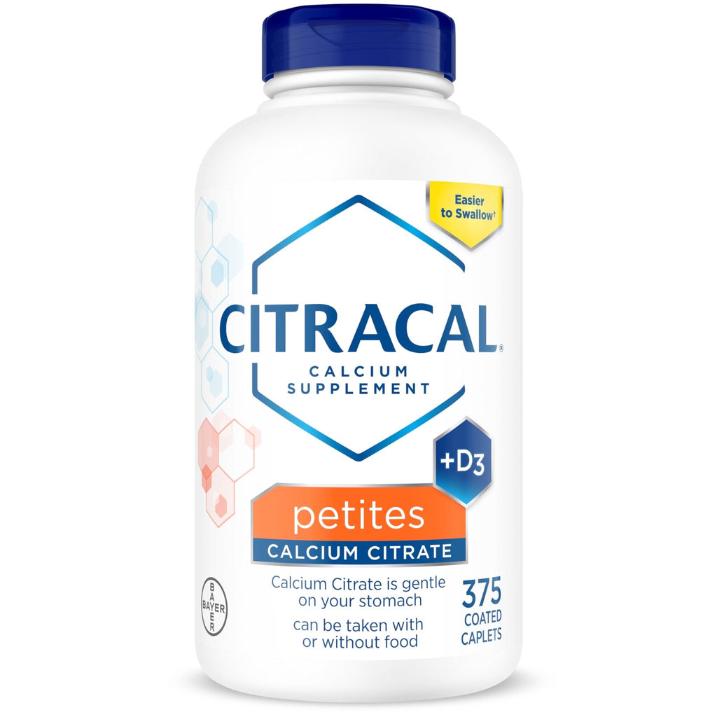 Citracal Petites- Calcium Citrate with Vitamin D3, Bone Health Support, Calcium Supplement for Ages 12+, 375 Count (Packaging May Vary) - FENGGESTORE20