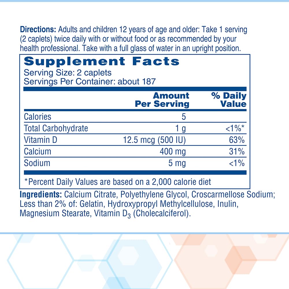 Citracal Petites- Calcium Citrate with Vitamin D3, Bone Health Support, Calcium Supplement for Ages 12+, 375 Count (Packaging May Vary) - FENGGESTORE20