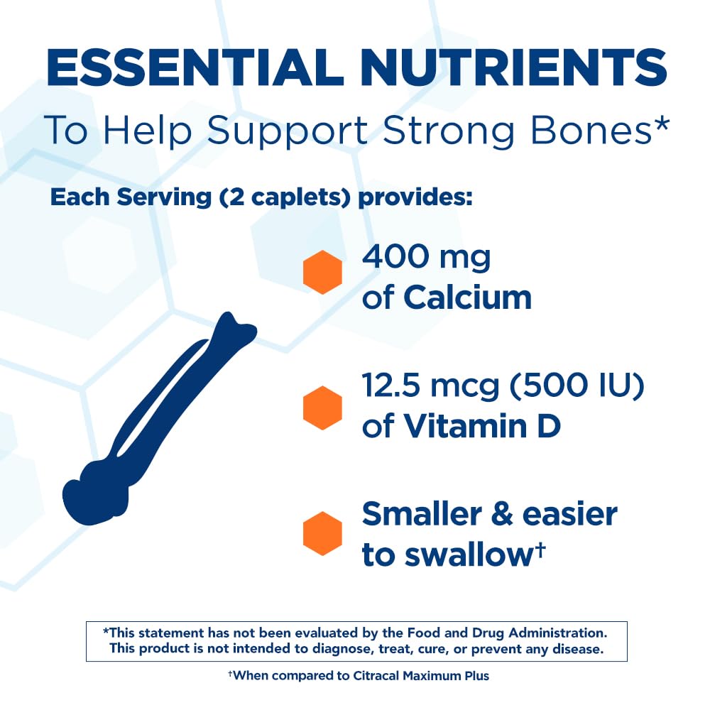 Citracal Petites- Calcium Citrate with Vitamin D3, Bone Health Support, Calcium Supplement for Ages 12+, 375 Count (Packaging May Vary) - FENGGESTORE20