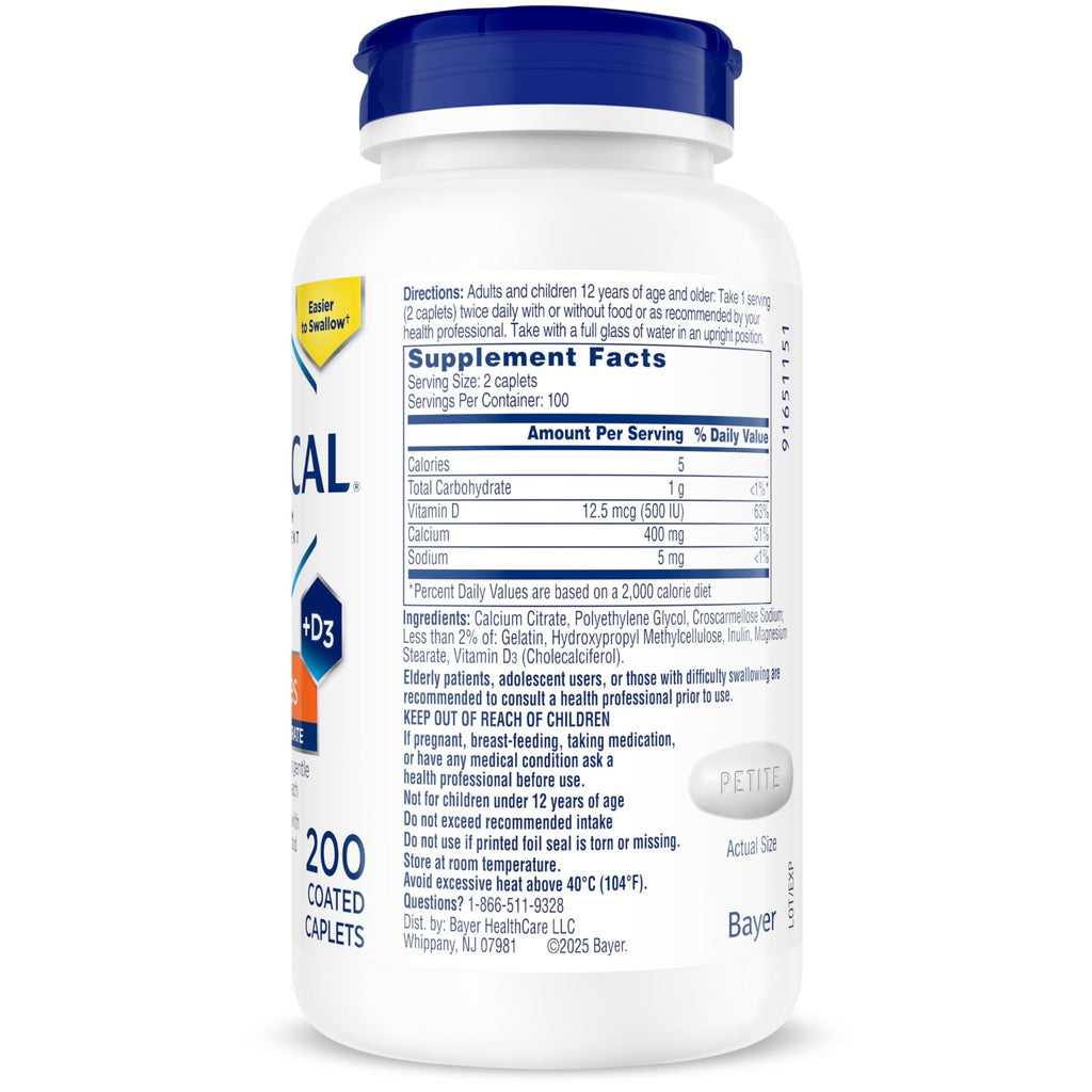 Citracal Petites- Calcium Citrate with Vitamin D3, Bone Health Support, Calcium Supplement for Ages 12+, 375 Count (Packaging May Vary) - FENGGESTORE20