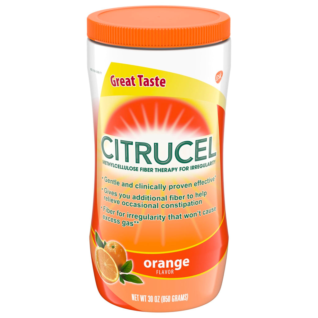 CITRUCEL Fiber Powder for Occasional Constipation Relief, Methylcellulose Fiber Powder, Orange Flavor - 30 Ounces - FENGGESTORE20