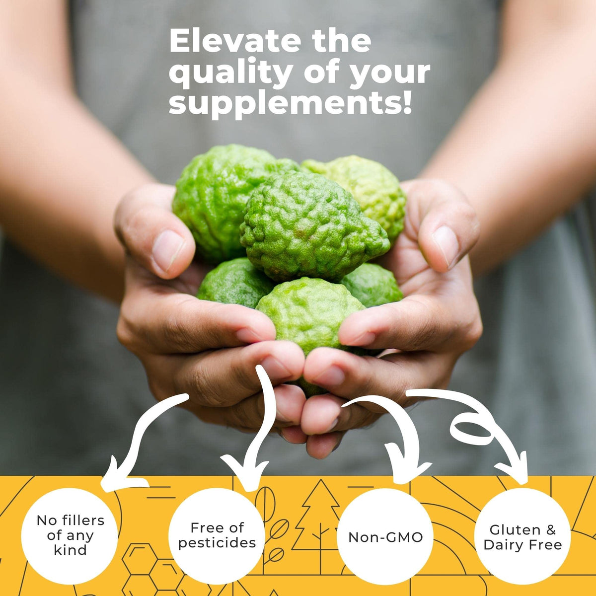Citrus Bergamot Extract 1000mg Capsules — Natural 25:1 Citrus Bergamot Supplement with 50% Polyphenols Extract and Black Pepper - FENGGESTORE20