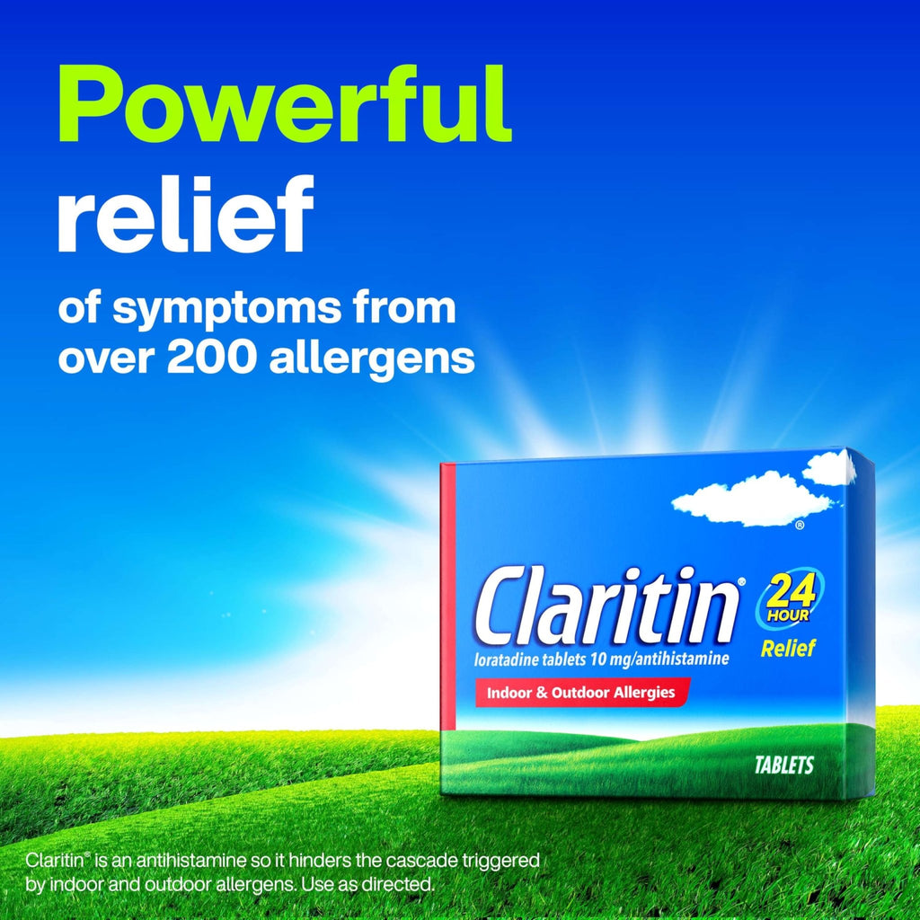 Claritin 24 HR Non Drowsy Allergy Medicine, Loratadine antihistamine tablets, 10 Ct - FENGGESTORE20