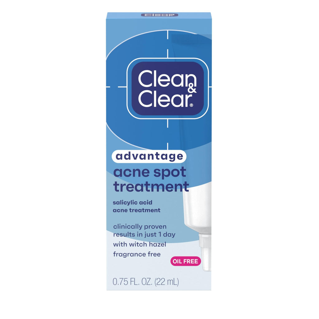 Clean and Clear Advantage Acne Spot Treatment Gel Cream with 2% Salicylic Acid & Witch Hazel, Acne Pimple Medication - FENGGESTORE20
