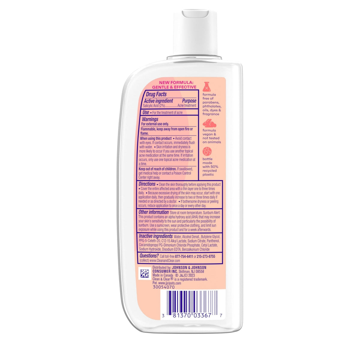 Clean & Clear Essentials Oil-Free Acne Toner, 2% Salicylic Acid Acne Treatment with Pro-Vitamin B5, Deep Pore Facial Toner - FENGGESTORE20