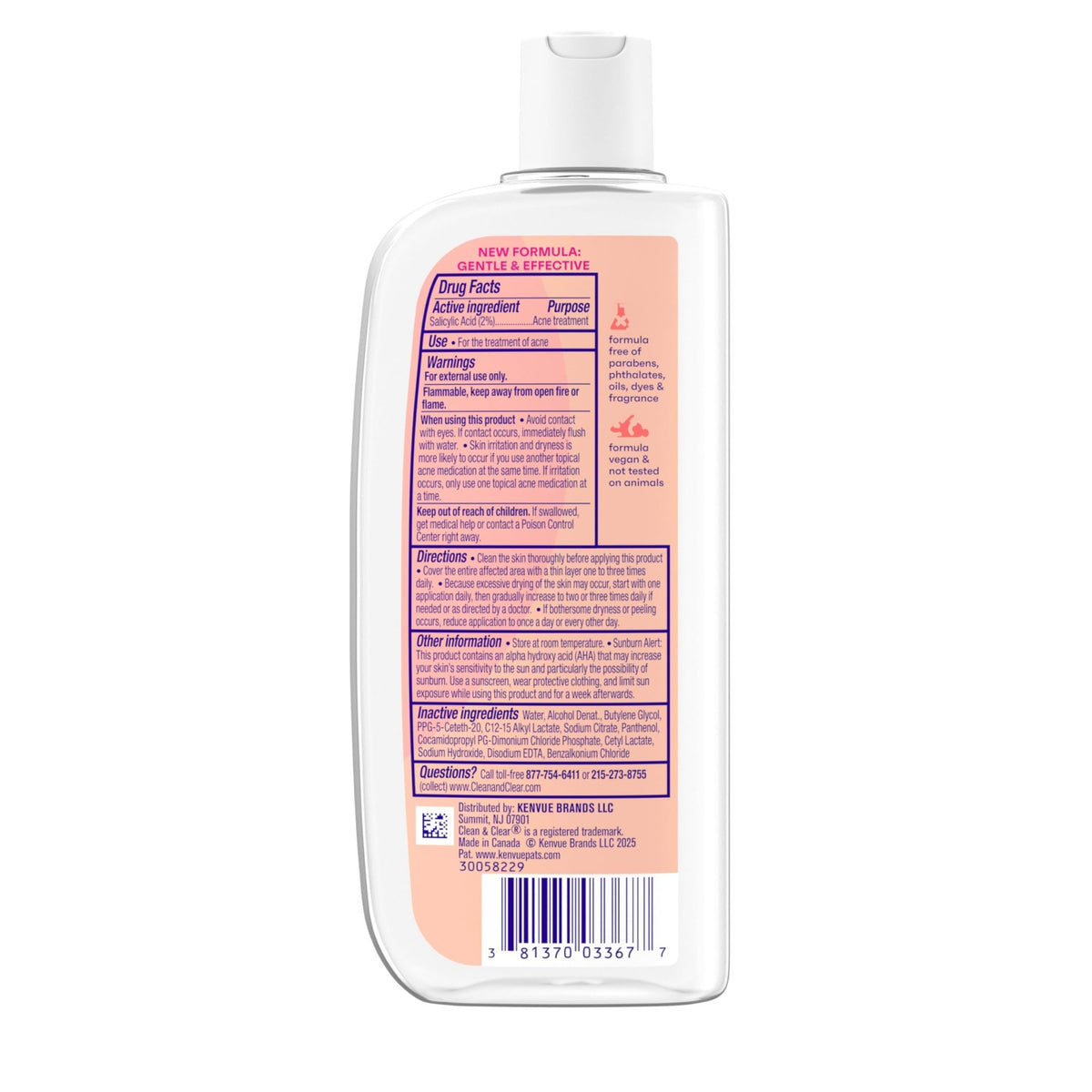 Clean & Clear Essentials Oil-Free Acne Toner, 2% Salicylic Acid Acne Treatment with Pro-Vitamin B5, Deep Pore Facial Toner - FENGGESTORE20