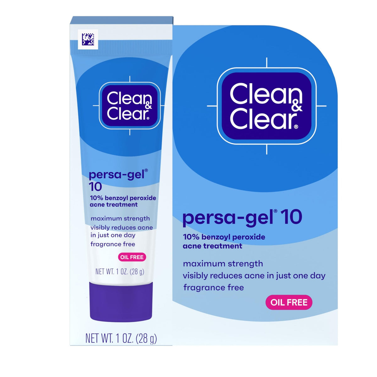 Clean & Clear Persa-Gel 10 Oil-Free Acne Spot Treatment with Maximum Strength 10% Benzoyl Peroxide, Topical Pimple - FENGGESTORE20