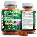 Clean Nutraceuticals Digestive Enzymes with Probiotics & Prebiotics for Digestive Health Gummies & L-Glutamine for Gut Health Bromelain Apple Pectin Inulin FOS Plant - FENGGESTORE20