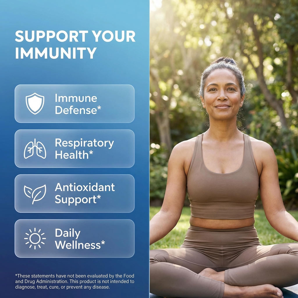 Clean Nutraceuticals Immune Defense Support Supplement 8 in 1 with Zinc 50mg Quercetin, VIT C 1000mg, Vitamin D3 5000 IU, Elderberry, Ginger - Immunity System Booster for Adults, Vegan - 60 Count - FENGGESTORE20