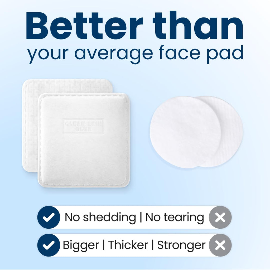Clean Skin Club Clean² Pads 2.0 [NEW & Improved Edges] Guaranteed Not to Shed & Tear, Unique Triple Layers, Textured Side & Ultra Soft Side - FENGGESTORE20