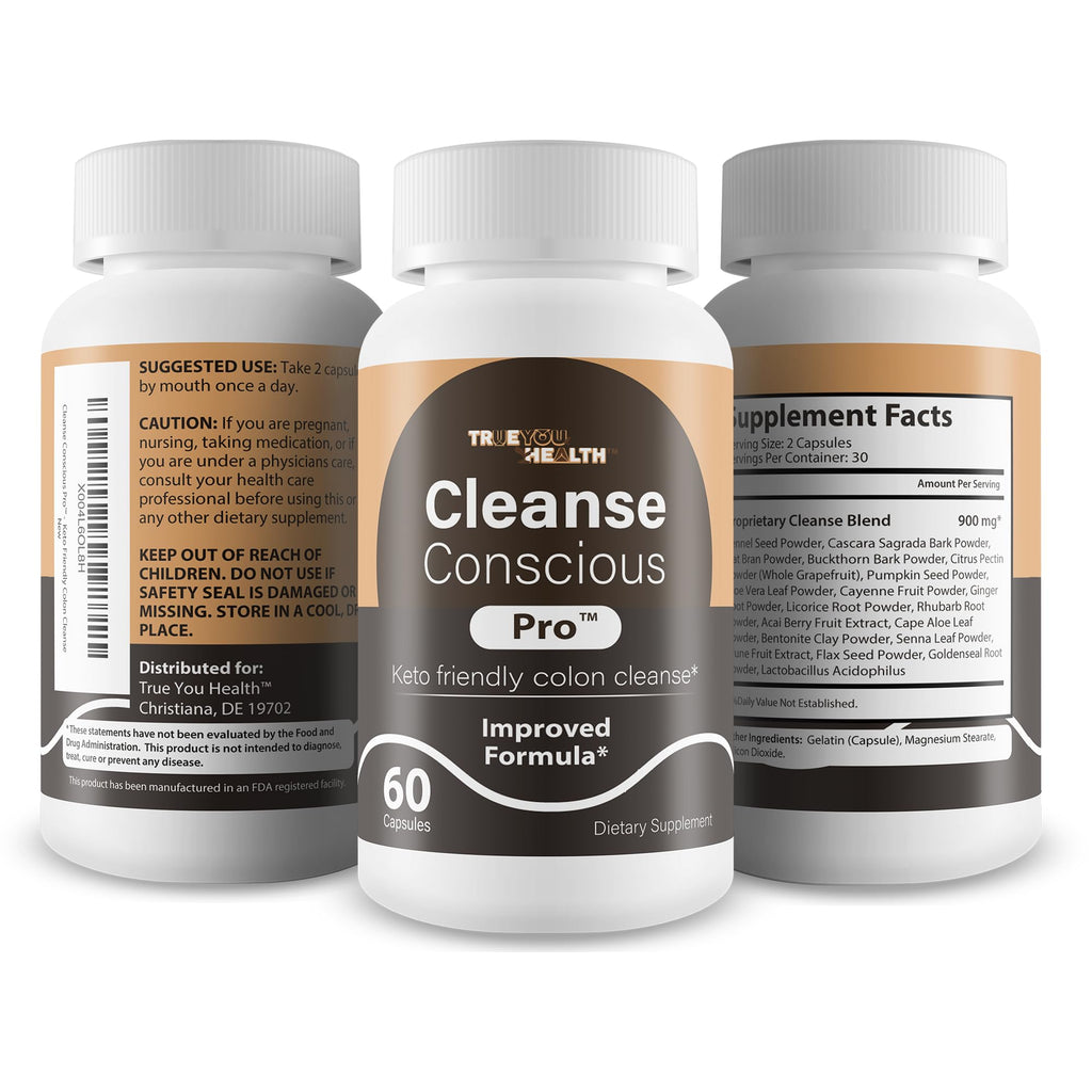 Cleanse Conscious Pro - Improved Formula - Our Best Keto Friendly Colon Cleanse Capsules - Keto Colon Detox Pills for Women & Men - FENGGESTORE20