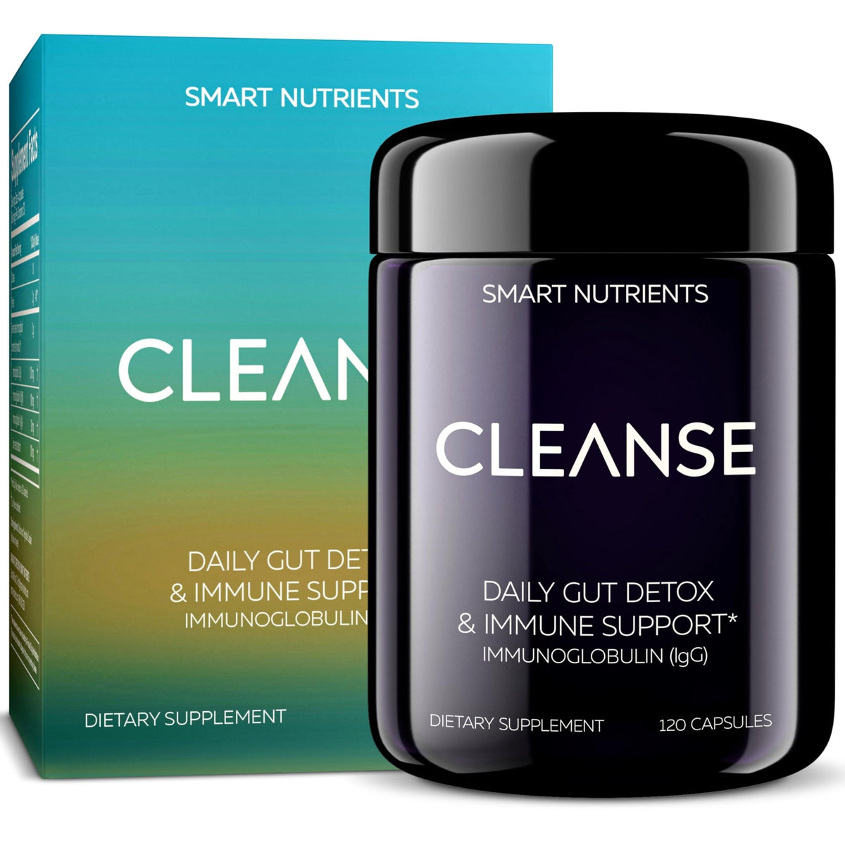 CLEANSE | IgG Dairy-Free Colostrum | 50.5% IgG Potent Concentrated Immune Support | Daily Gut Health Detox, Energy, Prebiotics, Digestive Support | 120 Capsules | 30 Day Supply, 1-Pack - FENGGESTORE20