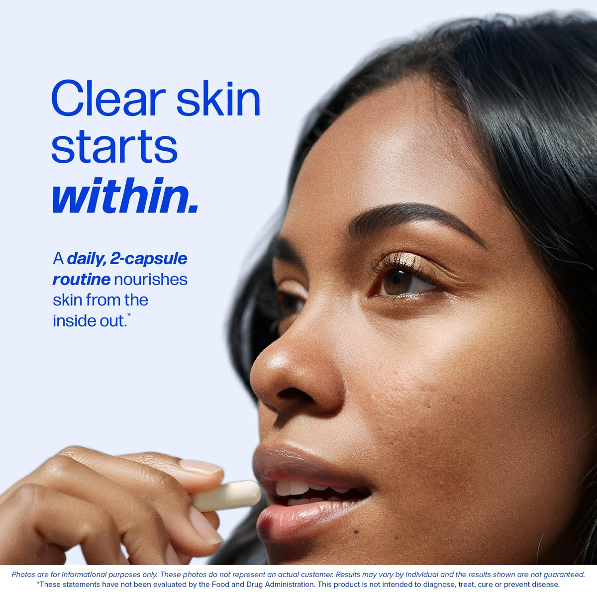 Clear Skin Supplement with Zinc, DIM & Probiotics | 3-in-1 Balance, Glow & Health Skin Support | Triple Action Hyaluronic Acid, Niaciminide & Vitamins for Hormone - FENGGESTORE20