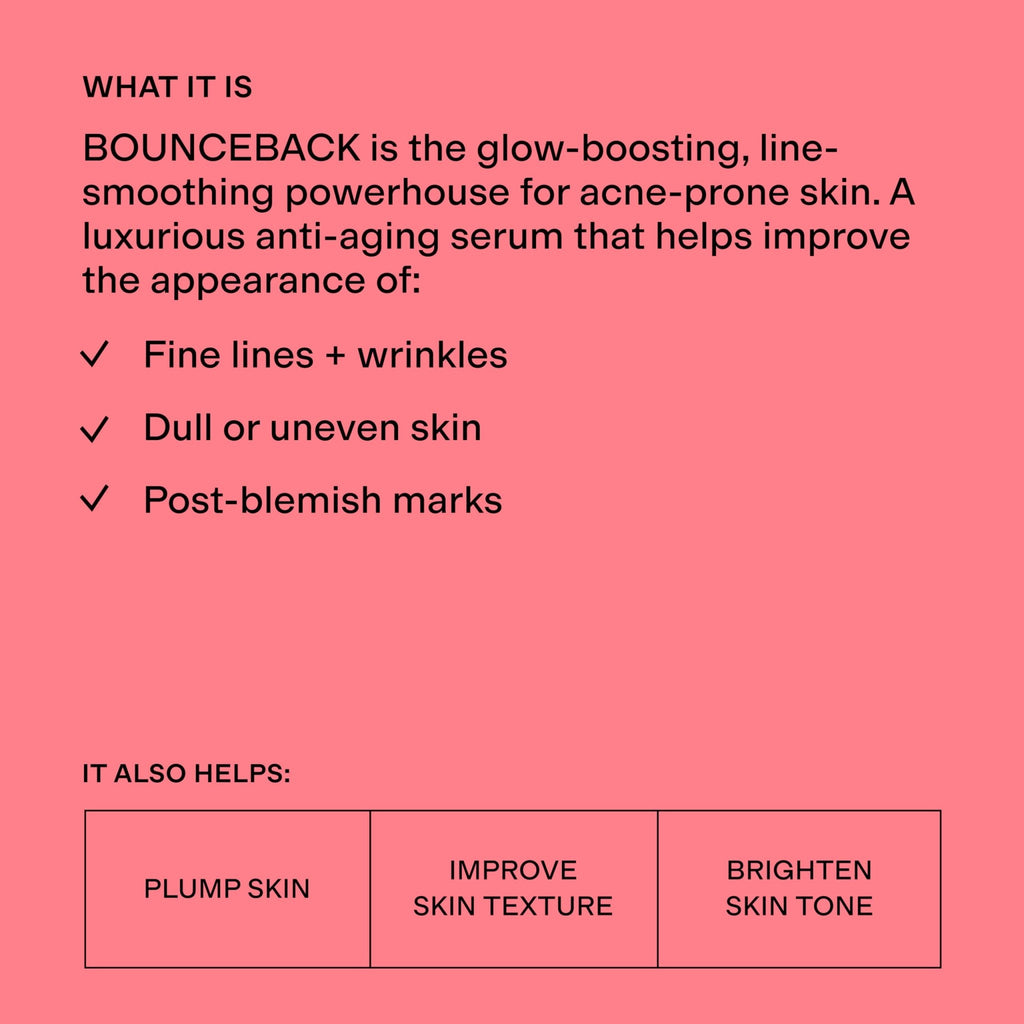 CLEARSTEM BOUNCEBACK Radiant Facial Serum - Peptide Serum for Hydration & Smooth-Looking Skin with Tri-Peptides and Mango Fruit Extracts - FENGGESTORE20