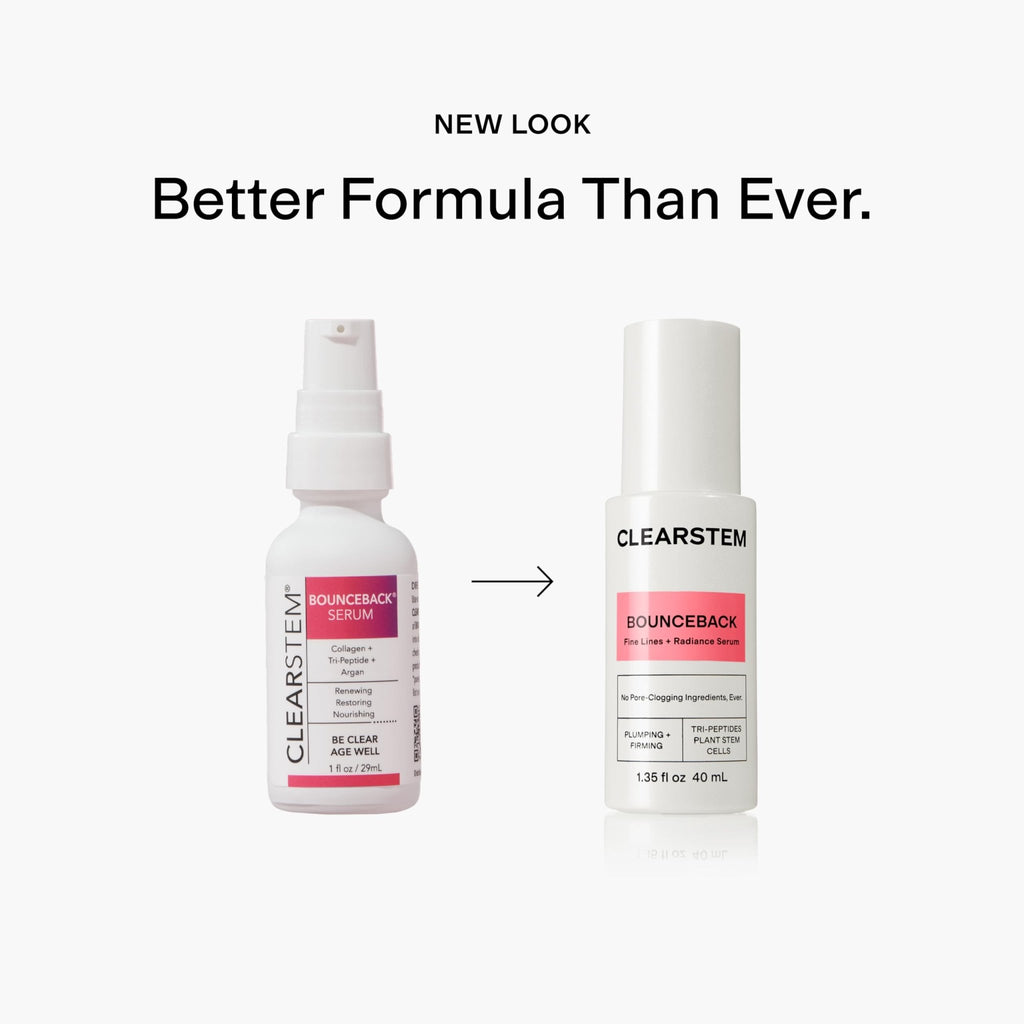 CLEARSTEM BOUNCEBACK Radiant Facial Serum - Peptide Serum for Hydration & Smooth-Looking Skin with Tri-Peptides and Mango Fruit Extracts - FENGGESTORE20