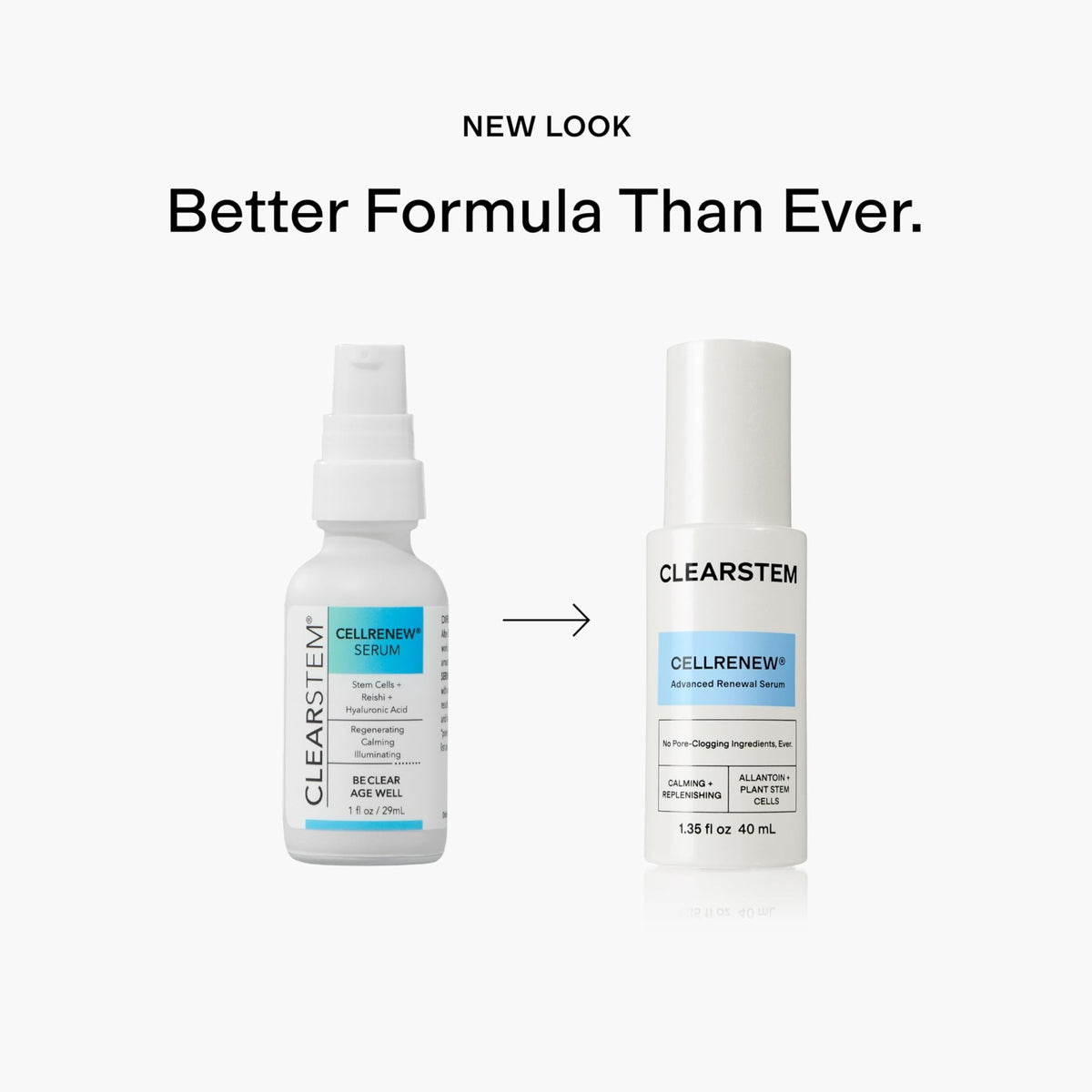 CLEARSTEM - CELLRENEW - Collagen Stem Cell Serum - Acne + Youthful Skin Face Serum - Hyaluronic Acid, Reishi, Aloe Vera - Facial Skin Care Products - FENGGESTORE20