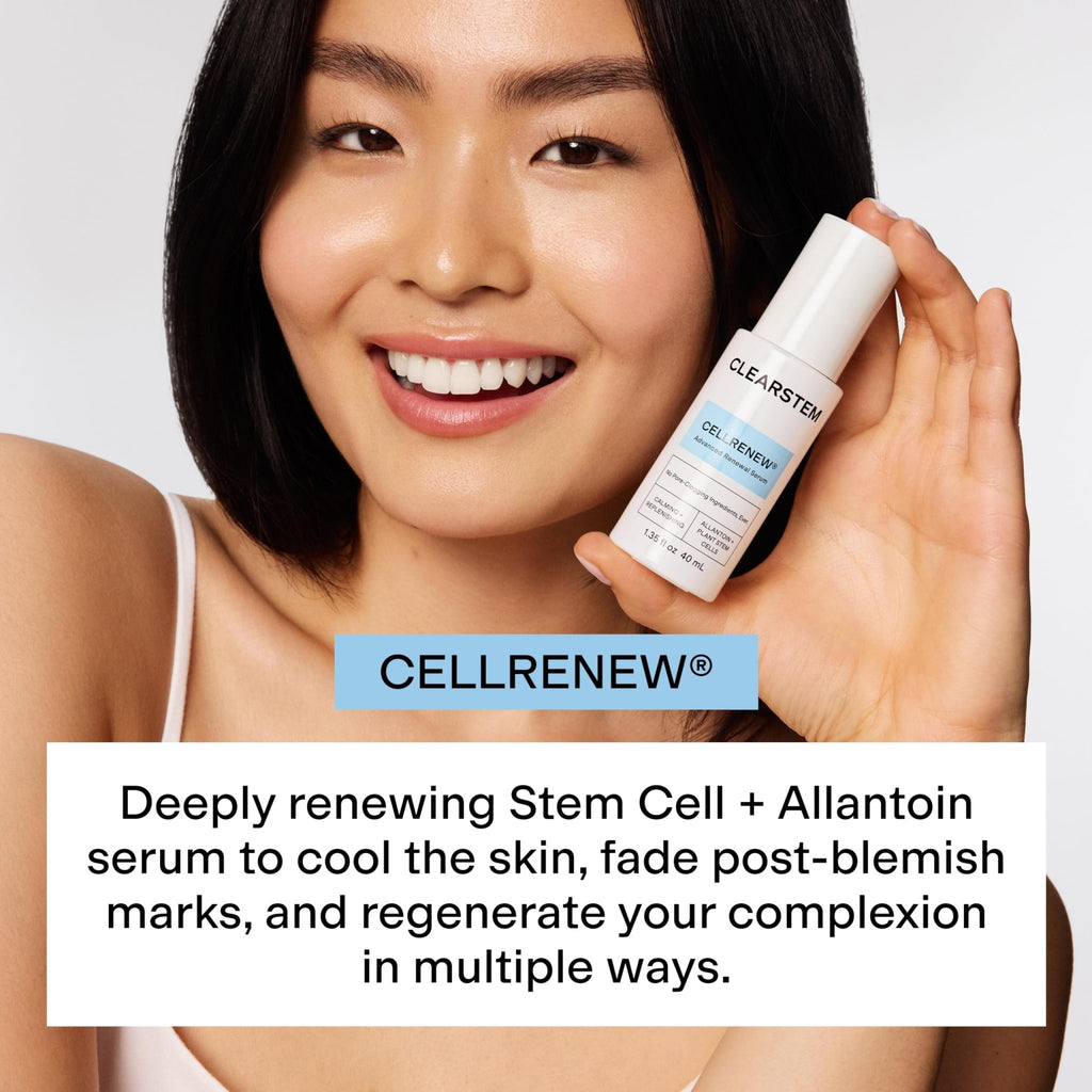CLEARSTEM - CELLRENEW - Collagen Stem Cell Serum - Acne + Youthful Skin Face Serum - Hyaluronic Acid, Reishi, Aloe Vera - Facial Skin Care Products - FENGGESTORE20