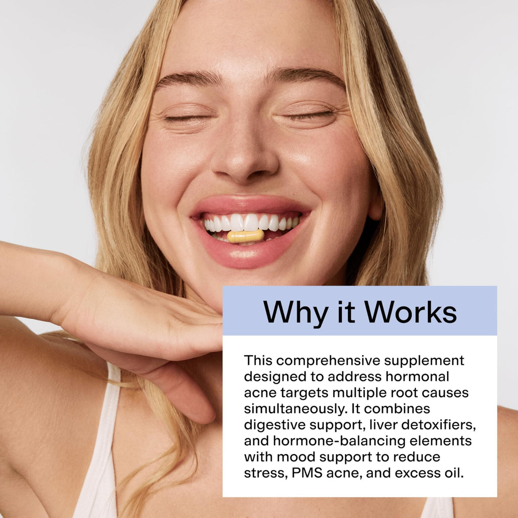 CLEARSTEM - MINDBODYSKIN Hormonal Acne Supplement (5-HTP) - Natural DIM Supplement - Skin Care Vitamins - Hormone Balance, Antioxidants - Gluten Free, - FENGGESTORE20