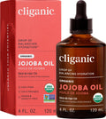 Cliganic Organic Jojoba Oil, 100% Pure (4oz) | Moisturizing for Face, Hair, Skin & Nails - FENGGESTORE20