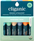 Cliganic Organic Lip Balm Set (6 Flavors) - 100% Natural Hydrating, Moisturizing for Dry Cracked Lips, Stocking Stuffer Gift for Men & Women - FENGGESTORE20
