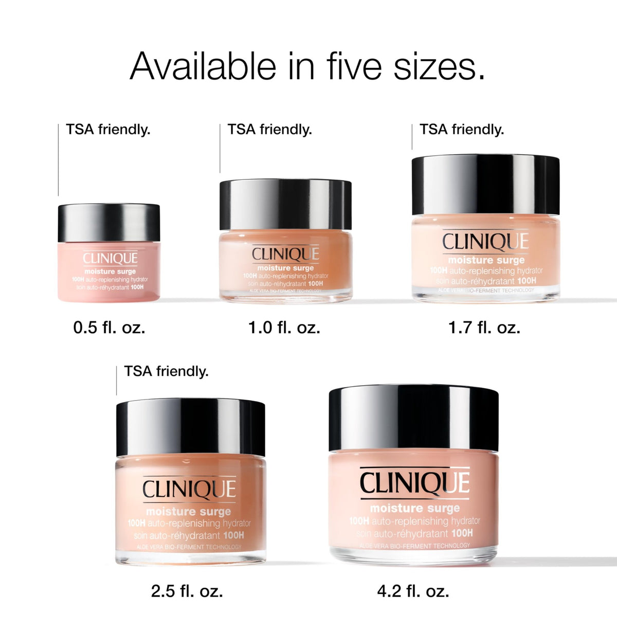 Clinique Moisture Surge 100H Auto-Replenishing Hydrator Oil Free Face Moisturizer | With Hyaluronic Acid, Aloe Bioferment and Vitamins C + E - FENGGESTORE20