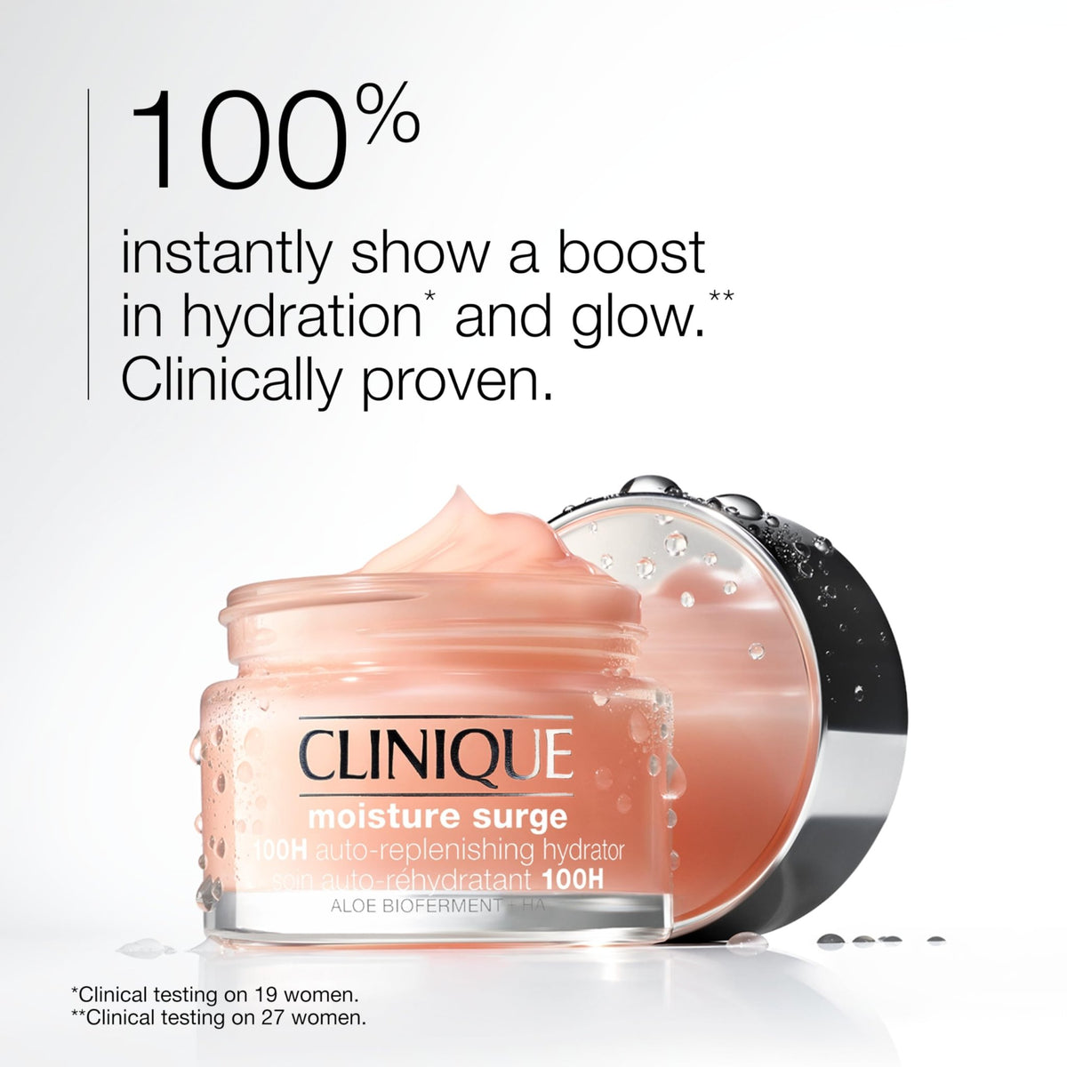 Clinique Moisture Surge 100H Auto-Replenishing Hydrator Oil Free Face Moisturizer | With Hyaluronic Acid, Aloe Bioferment and Vitamins C + E - FENGGESTORE20