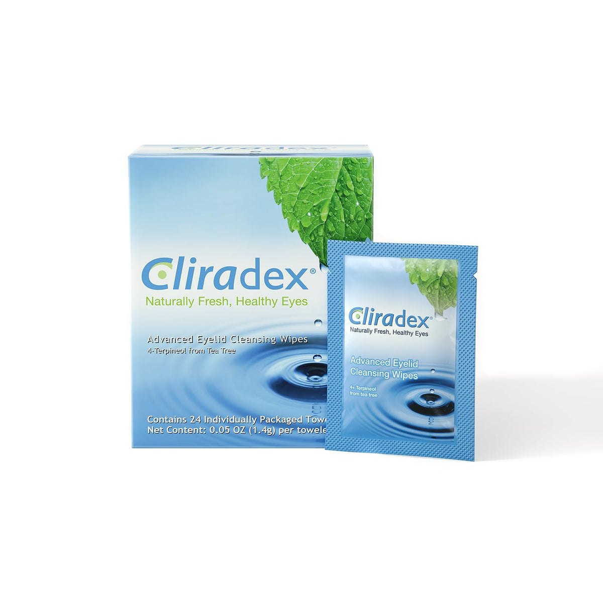 Cliradex Towelettes - Natural Face, Eyelash & Eyelid Cleanser - Wipes for Demodex, Blepharitis, Mgd and Red Irritated Eye Lid - FENGGESTORE20