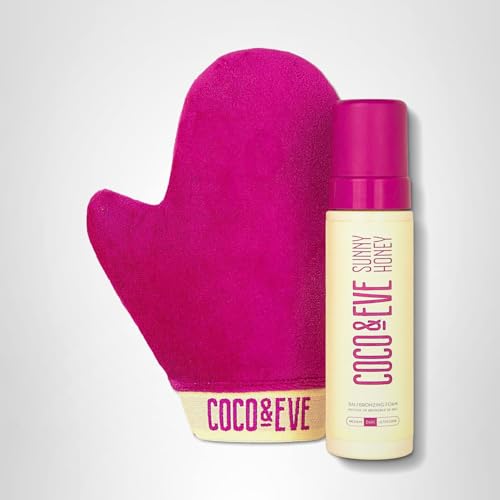 Coco & Eve Self Tanner Foam Kit - (Medium) Streak-Free Sunless Tanning Mousse, Tropically Scented Natural Looking Tan - FENGGESTORE20
