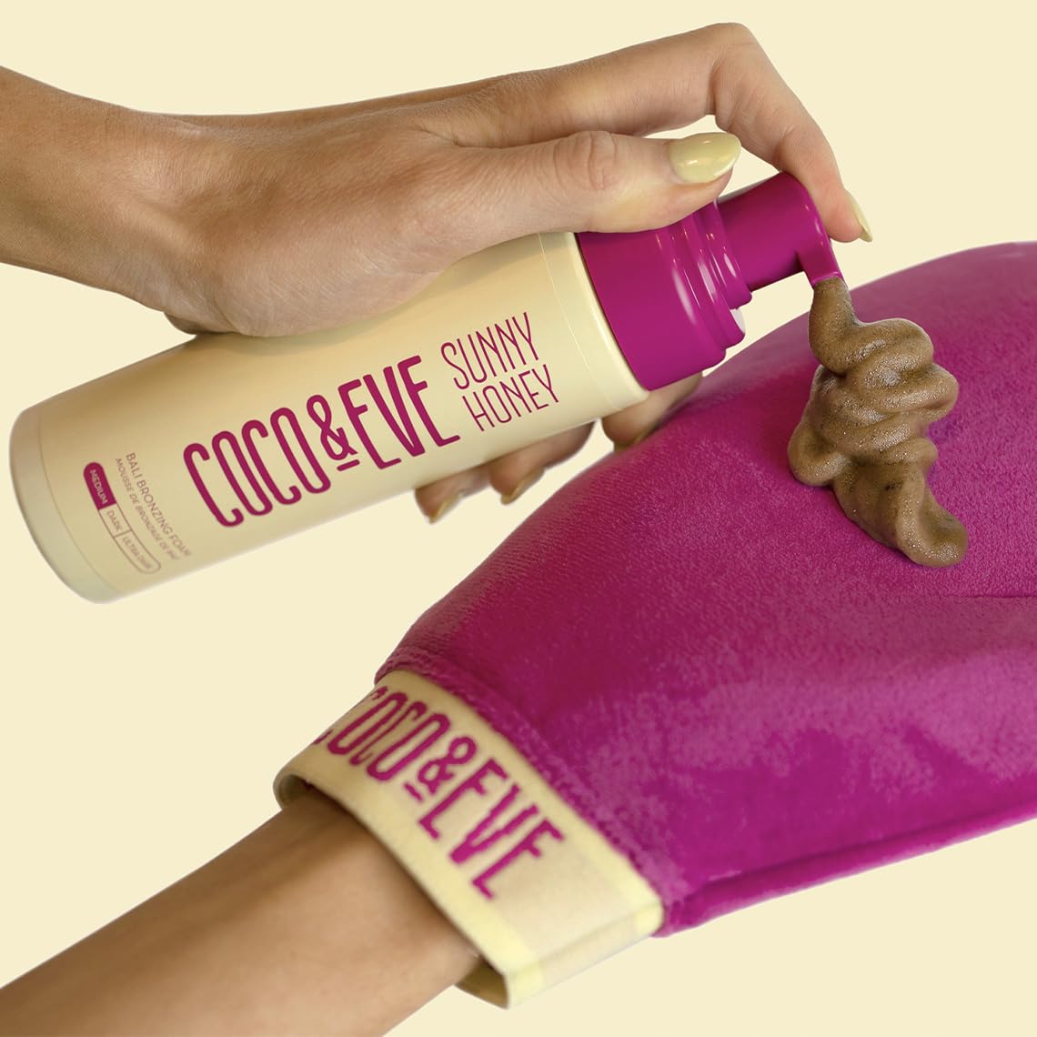 Coco & Eve Self Tanner Foam Kit - (Medium) Streak-Free Sunless Tanning Mousse, Tropically Scented Natural Looking Tan - FENGGESTORE20