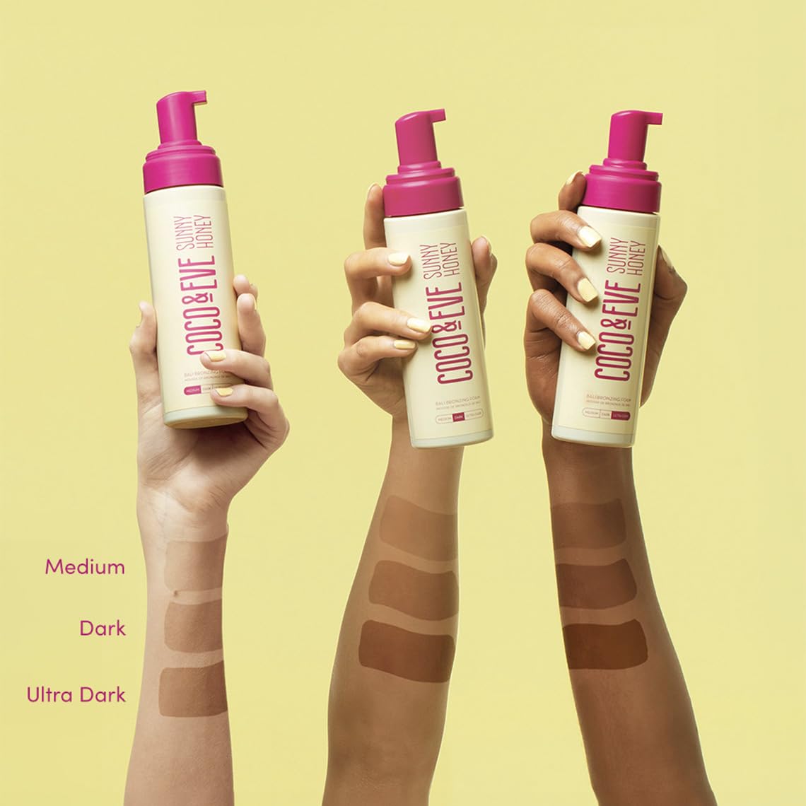 Coco & Eve Self Tanner Foam Kit - (Medium) Streak-Free Sunless Tanning Mousse, Tropically Scented Natural Looking Tan - FENGGESTORE20