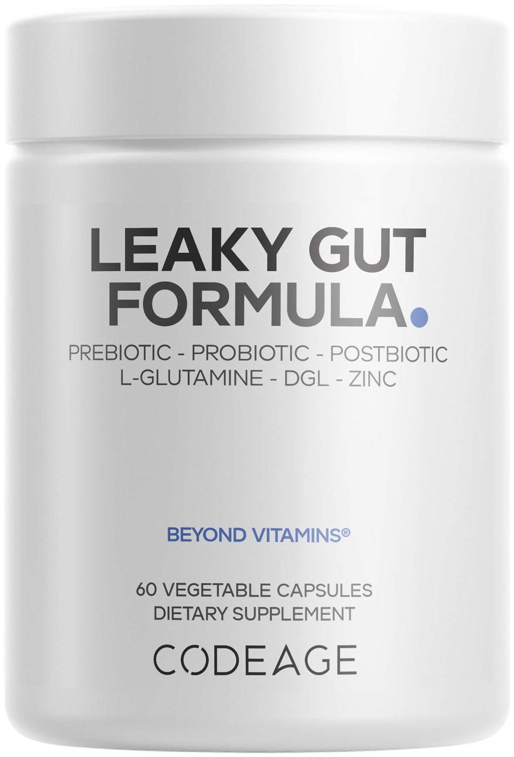 Codeage Leaky Gut Supplement, L-Glutamine, N-Acetylglucosamine, Probiotic, Butyric Acid, Polyphenols, Quercetin, DGL, Marshmallow Root, Berberine, BioPerine - FENGGESTORE20