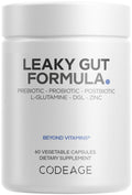 Codeage Leaky Gut Supplement, L-Glutamine, N-Acetylglucosamine, Probiotic, Butyric Acid, Polyphenols, Quercetin, DGL, Marshmallow Root, Berberine, BioPerine - FENGGESTORE20
