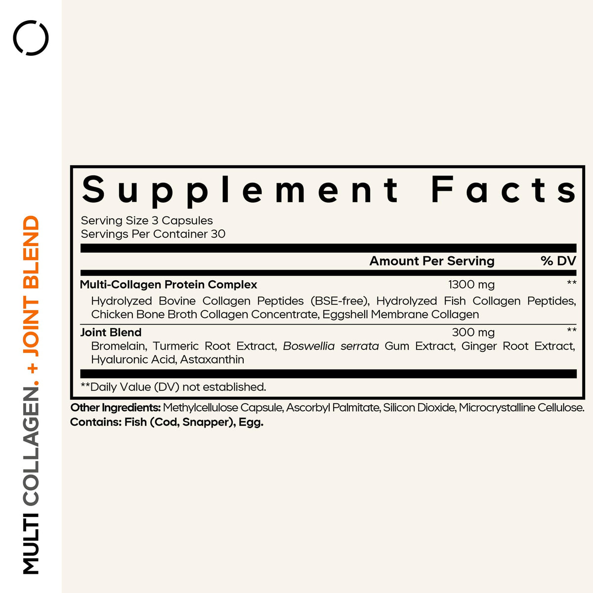 Codeage Multi Collagen Protein + Joint Blend Supplement, Hyaluronic Acid, Bromelain, Turmeric, Ginger, Boswellia, Astaxanthin - Hydrolyzed Bovine Collagen - 5 Collagen Types - Non-GMO - 90 Capsules - FENGGESTORE20