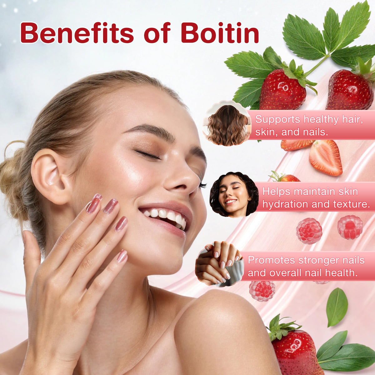 Collagen Gummies-Collagen for Women Men with 1500 mg Collagen Peptides Type I,II,III,V,X, 1000mg NAD, 15000 mcg Biotin, Daily Collagen Supplement Protein Gummies for Hair Skin Nails, Sugar Free - FENGGESTORE20