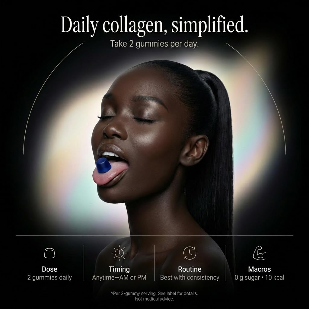 Collagen Peptides Gummies Sugar Free 3000mg Multi Collagen Blend for Hair Skin & Nails Support + 2500mg Keratin + 5000mcg Biotin, Hyaluronic Acid, - FENGGESTORE20