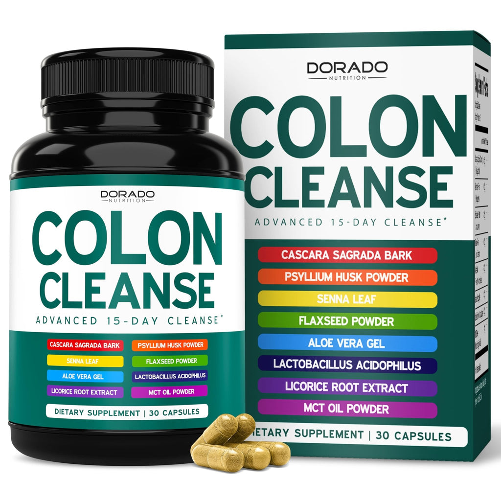 Colon Cleanse & Detox 15 Day Gut Cleanse (30 Count) Intestinal Cleanse Pills & Probiotic for Gentle Laxative & Bowel Relief for Stomach Bloating - Third Party Tested, Vegan, Non-GMO - Made in USA - FENGGESTORE20