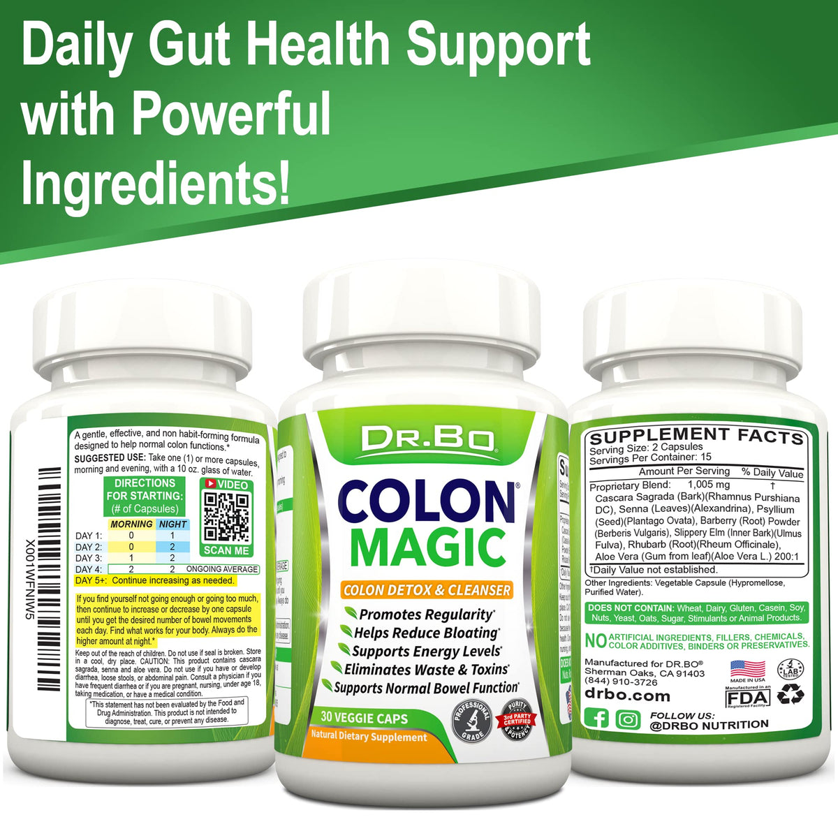 Colon Cleanse Detox Formula - Natural Bowel Cleanser Pills for Intestinal Bloating & Fast Digestive Cleansing - Daily Constipation Relief Supplement Gut, Belly, - FENGGESTORE20