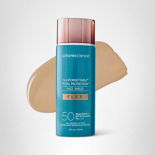 Colorescience Total Protection Face Shield Flex SPF 50, Zinc Oxide Formula, Medium, 1.8 fl. oz. - FENGGESTORE20
