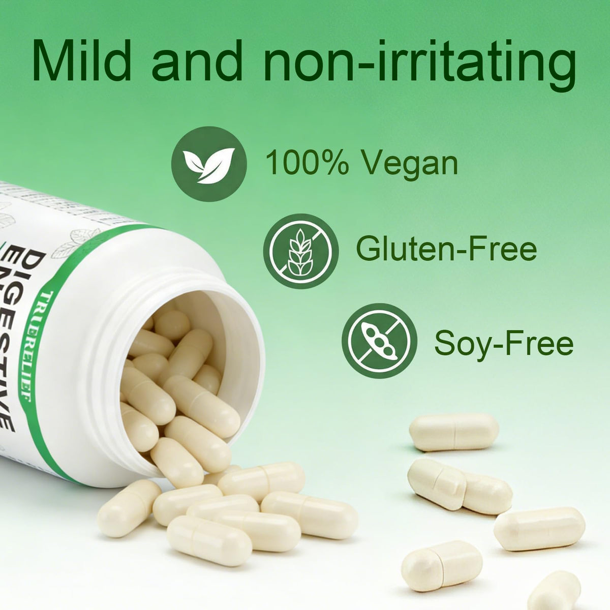 Complete Digestive Enzymes Supplement for Gut Health & Bloating Relief - Enhanced with Lipase Amylase Bromelain for Protein Carb - FENGGESTORE20