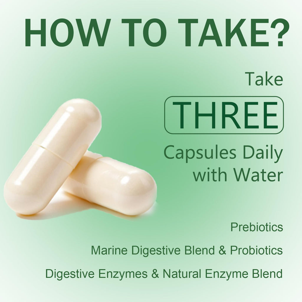 Complete Digestive Enzymes Supplement for Gut Health & Bloating Relief - Enhanced with Lipase Amylase Bromelain for Protein Carb - FENGGESTORE20