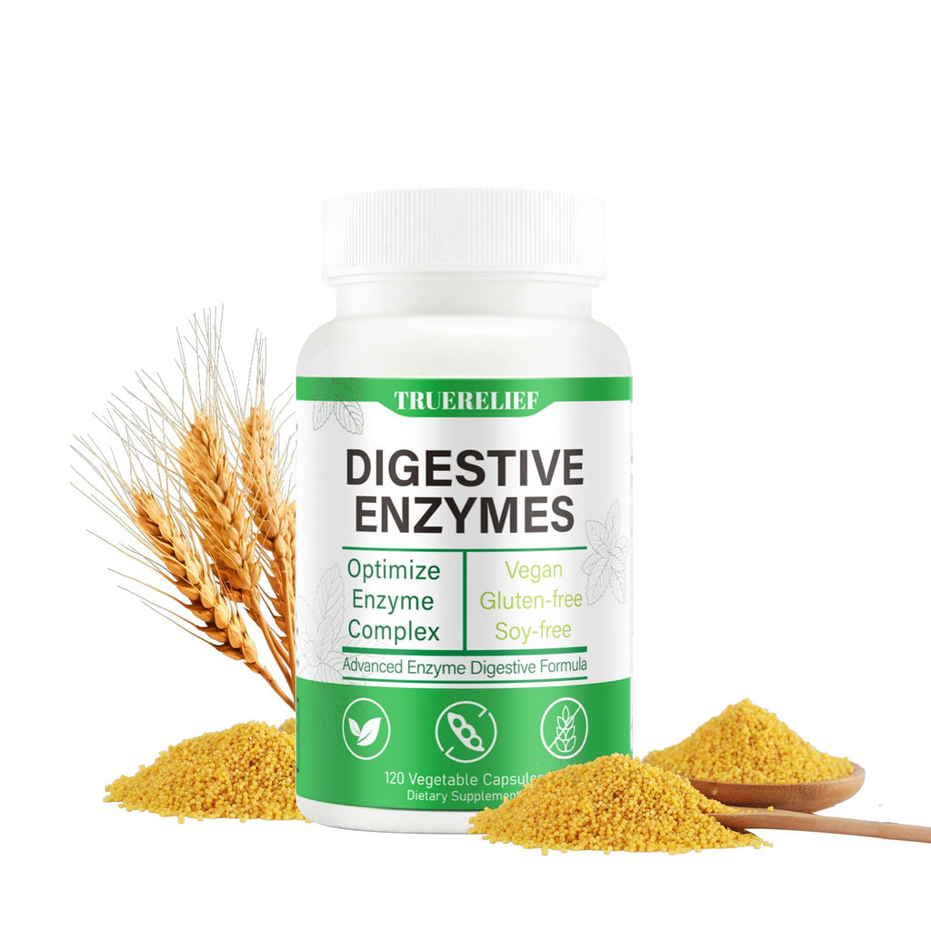 Complete Digestive Enzymes Supplement for Gut Health & Bloating Relief - Enhanced with Lipase Amylase Bromelain for Protein Carb - FENGGESTORE20